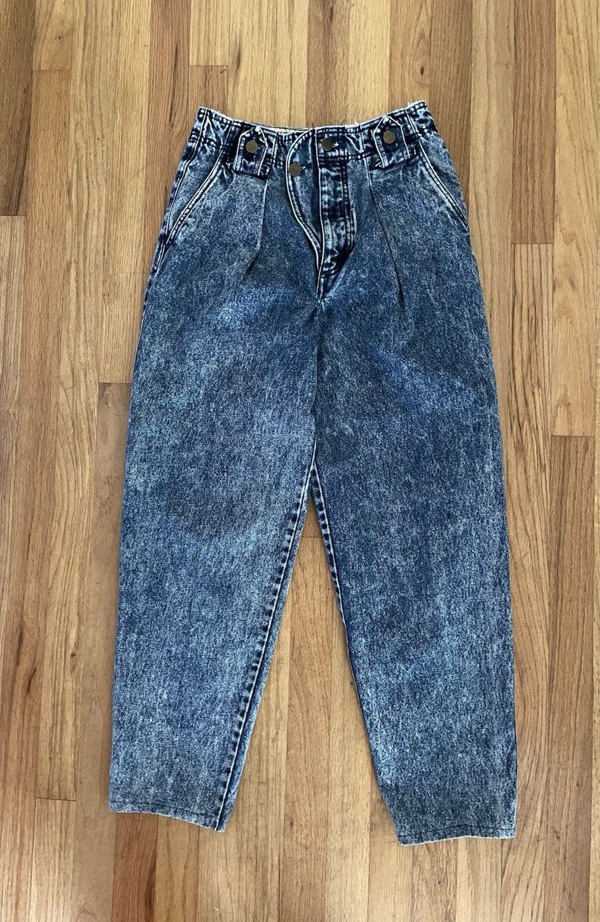 Vintage 80’s High Waisted Stone Wash Authentic Whipp Size 9/10 Pleated Jeans